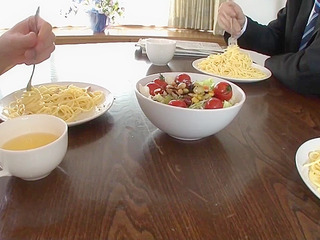 Fucking a hot Japanese MILF and her stepson in a dirty XXX threesome